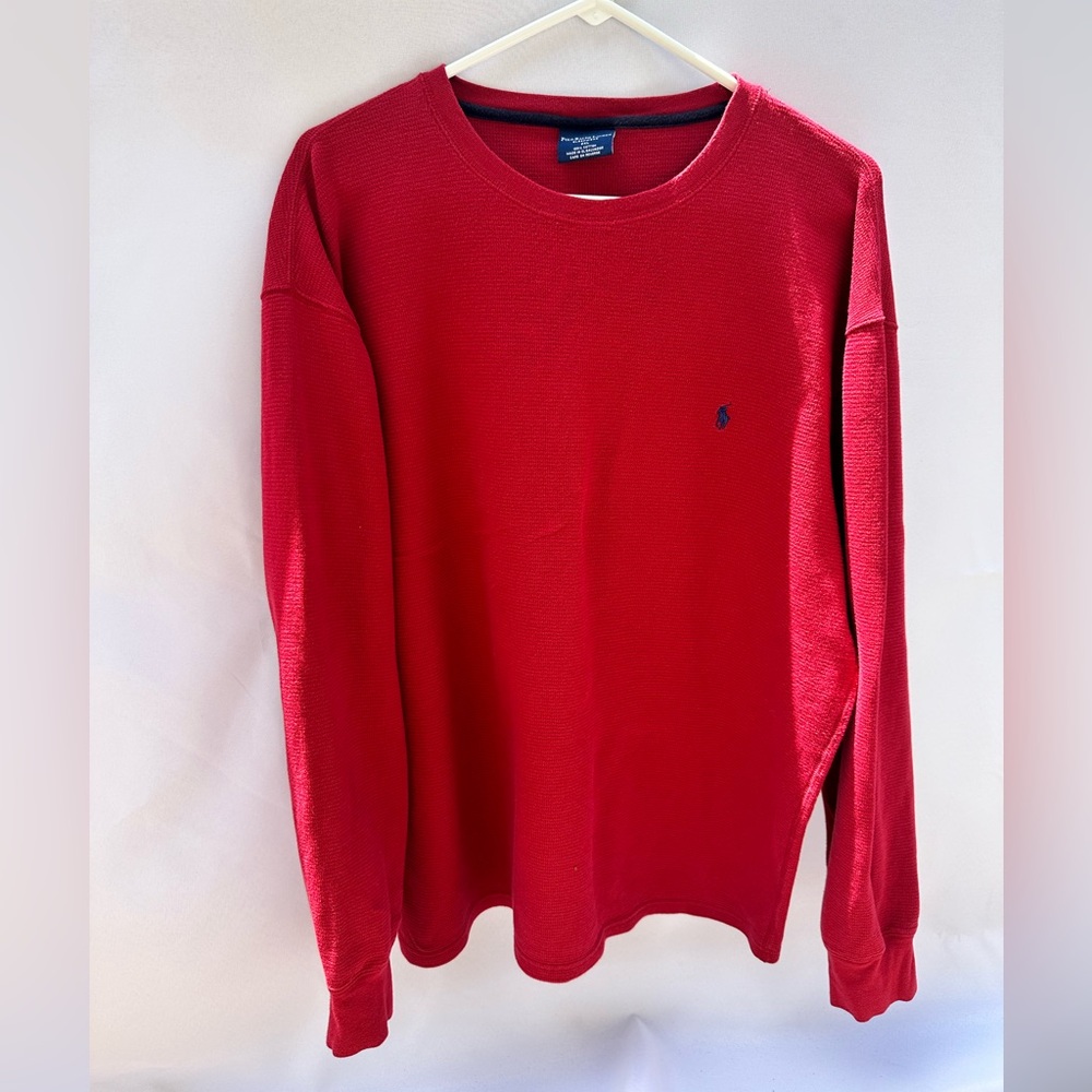 Polo Ralph Lauren long sleeve. Thermal material Men’s XXL Red 2XL